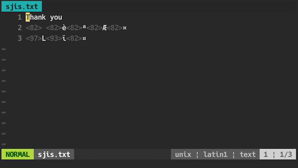 文字化けしている様子