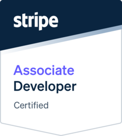 Stripe Associate Developerの認定バッジ