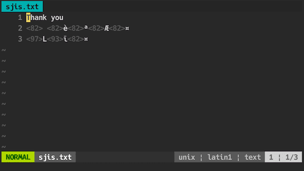 文字化けしている様子 文字化けしている様子